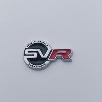 2pcs 3D High-Quality Aluminium SVR Logo Car Steering Wheel Dashboard Emblem Sticker 2pcs SVR black
