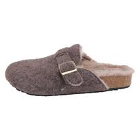 Fashion Luxury Fur Mule Clogs Shoes Woman Closed Toe Soft Cork Slide Slippers Outdoor Ladies Winter Warm Plush Fleece Felt Birken Sandal 35 ruda