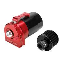 300ML Car Engine Catch Tank Reservoir Breather Can Air Oil Filter Universal Accessory(Red Black )