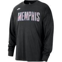 Nike Memphis Grizzlies NBA Loose Fit Crew Neck Long Sleeve T-Shirt Men tops IB4236-010 XL black