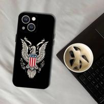 USA Flag American Phone Case For iPhone 17,16,15,14,13,12,11,Pro,XS,Max,XR,Plus,E,SE4,Mini Black Soft Cover iPhone11 gray