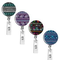 Creative Retractable Office Keychain Set - 4-Piece Anti-Lost Steel Wire Rope gray