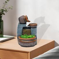 Tabletop Waterfall ,Relaxing,Creative,Indoor Meditation for Home Office Housewarming Gift Bedroom gray
