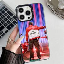 MGK LOST A-AMERICANA Phone Case For iPhone 17,16,15,14,13,12,11,Pro,XS,Max,Plus,Mini,SE4,E Black Matte Shockproof Cover iPhone12PRO blue
