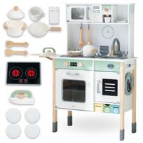 Mamabrum MAM221 KITCHEN medinė virtuvėlė vaikams su skalbykle, indaplove ir lenta