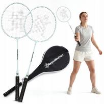 Badmintono rakečių rinkinys HyperMotion HYP117 BDM SET1 SAGE, 2 raketės ir dėklas