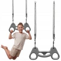 Gimnastikos trapecija HyperMotion SWING su reguliuojamu lynu, 150–90 cm, iki 50 kg