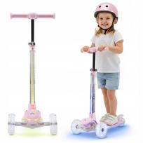 Triratukas-paspirtukas vaikams HyperMotion HYP29 su LED apšvietimu ir 3 režimais, rožinis