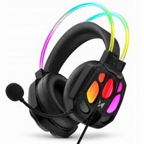 Laidinės žaidimų ausinės Wozinsky WSG-1118 su RGB apšvietimu ir 360° mikrofonu