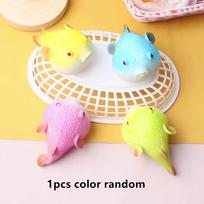 Kids  Childrens Novelty Squishy Fish Stress Ball Funny Stretch Squeeze Fidget Toy for  Adults Prank Gift Present for Fool's Day white