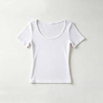 Spicy Girl One-Shoulder Slim-Fit White Crop Top for Summer 2026 Small