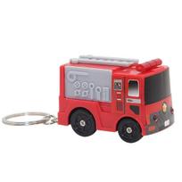 Puikus Fire Engine LED Garso raktų pakabukas Raktų pakabukas Rankinė Pakabinamas Dekoratyvinis žaislas Dovana raudona