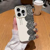 Phone Case For Samsung A05S A07 A15 A16 A34 A53 A54 A56 Ultra Slim High Quality Luxury Lace English Shockproof Cover Samsung A05S white
