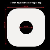 7/10/12 Inch Vinyl Record Sleeves Round Corner with Poly-lined LP Inner Sleeves Anti-static Center Hole Kraft Paper Bags brown