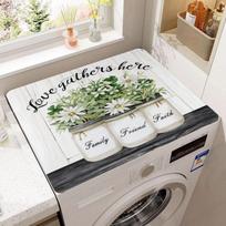 Anti-slip Washing Machine Sunscreen Cover Dustproof Wear-resistant Drum Washing Machine Pad Water-absorbing gray