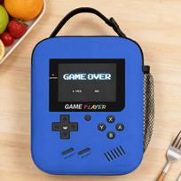 Games Console Handheld Lunch Bag For Boy/Girls Children Best Gifts 2D Flat Cartoon Thermal Insulation Lunch Box Bag Picnic Bag One Size blue