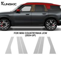 TPU dažų apsaugos plėvelės išpjovų rinkinys Mini Cooper Countryman U25 2024-2025 m. Skaidrus apsaugantis nuo įbrėžimų kėbulo lipdukas B Pillars film / for countryma juoda