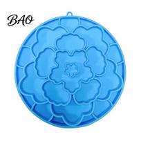 Slow Feeder for Wet And Dry Food Pet Mat, Soft Silicone Dog Lick Prevents Choking, Dish Dogs Cats Kibbles Thick Treat Multi-grid Mat mėlyna