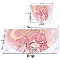 Genshin Impact Large Mouse Pad XXL 900x400 Pink Kawaii Non-slip Rubber Keyboard Desk Mat Yae Miko Gaming Accessories Anime Gamer 30cmx60cm(11.8x23.6inch) white