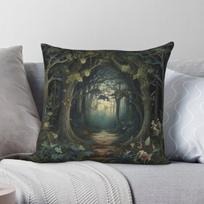 Into The Forest William Morris Square Pillowcase Polyester Linen Velvet Printed  Decor Throw Pillow Case Car Cushion Cover 30X30CM black