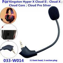 1Pcs Gaming Headsets Headphones For Kingston Hyperx Cloud 2 Ii X Core Pro Silver Cloudx Replacement Game Mic 3.5Mm Microphone A2 black