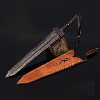 22/30cm Metal Elden Ring Katana Anime Damascus Sword Mini Knife Ninja Blade Real Sized Japanese Katana Samurai Sabre Toy Gift black