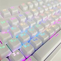 Russian Korean Backlit Keycap 104 /106 Key OEM Profile For Cherry Mx Keyboard White Black Set DIY Mechanical Keyboard Keycaps black