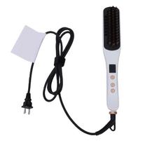 66W Steam Hair Straightener Brush 3 in 1 Fast Heat Up Hair Straightening Brush Styling Tool US Plug white