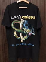 Slash Snakepit grupės koncertinis medvilninis juodas unisex marškinėlis L black