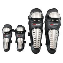 Kalnų dviračio kelio ir alkūnės apsaugų rinkinys vyrams ir moterims Nerūdijančio plieno smūgio apsaugos įranga 4-piece protective gear set black