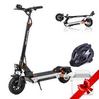 Kukirin Lightweight Electric Scooter 800W, 48V 18.2Ah, 45km/h, Dual Suspension, Disc Brakes, 8-Light System, 10  Tires Comuuter E-Scooter M4Max+Helmet (Split Up, 2 parcels) balta