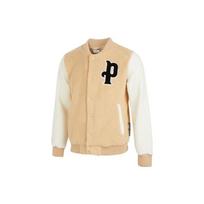 Puma Smėlio spalvos 536182-20 aksominė sportinė striukė Vyriški viršutiniai drabužiai. M white