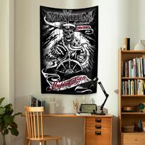 Mayhem Death Rock Grupės Sieninė Danga Hippie Sienos Pakabinamas Elementas Namų Dekoras Miegamojo Bendrabučio Fono Audinys Koncertų Dekoras Gerbėjų Dovana 29x37in white