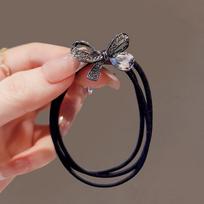 The New Elegant Butterfly Hair Tie Forest-style High Appearance Level Hair Tie  Stylish Hair Band  Hair Tie  and Popular Rubber Band Hair Accessory brown