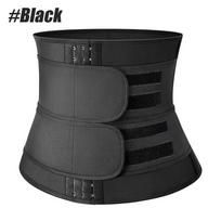 1Pcs Waist Trainer Corset Neoprene Sauna Belt for Men Women Workout Sweat Trimmer Cincher Extra Belly Compression M black