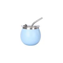 Mini dvigubos sienelės Argentinos Yerba Mate puodelis 5oz nerūdijančio plieno izoliuotas puodelis su šiaudeliu ir dangteliu, termosas lauko reikmenims <50ml juoda