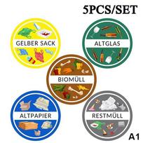 Recycling Trash Can Sticker For Easy Garbage Classification Waterproof Suitable For Communities, Schools, Families, Offices A1