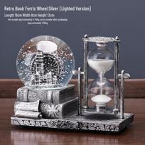 Crystal Ball Music Box Retro Hourglass Timer: Elegant Birthday Gift for Girls and Stylish Home Decoration. gray