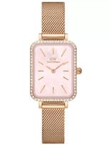 Zegarek Damski Daniel Wellington Quadro Lumine Bezel Melrose Pink Dw00100669 + Box (Zw519J) white