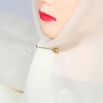 12Pcs Fixed Muslim Scarfs Headscarf Brooch Hijab Clips Pearl Clip Scarf Pin Black beige