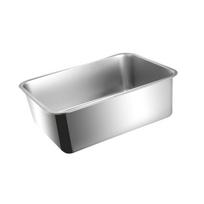 Cat Litter Box Sand Basin Stainless Steel Container Anti Splashing Bedpan High Sided Pet Supplies for Small Cats Litter Tray Height 10cm gray