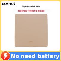 Battery-free, waterproof, self-powered smart switch; wireless and adhesive, remote control for easy household use.