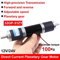 12v 24v Planetary Gear DC Geared Motor Dual Shaft Miniature Large Torque Adjustable Speed Motor 32GP-31ZY 12V 6mm Shaft