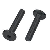 Plokščiagalvis baldinis varžtas, juodas, m6x40, cinkuotas plienas, 50 vnt.