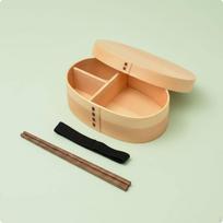 Wooden Lunch Box Wood Bento Japanese Sushi Container for Office Workers, Adults, Work, Style 10