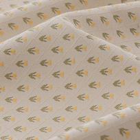 1PC LOZUJOJU Lingge Tulip Jacquard Blackout Curtain, Creamy Lotus Leaf Edge Thick Curtain for Bedroom Living Room Home Decor W100 x L130cm geltona