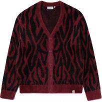 Carhartt WIP Classic Logo Tag Vintage Zebra Pattern Long Sleeve Knit Sweater Unisex sweater Black CHXCDA241030M-BKX S black