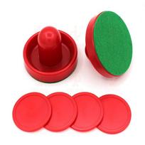 Indoor 76mm Air Hockey Table Felt Pusher Set Hockey Pucks Accessory red #1