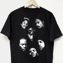 West Coast Hip Hop Legend Tee vintage rap t-shirt la 90 graphic streetwear merch S black