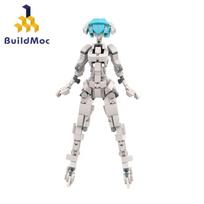 LEQUMOC Kūrybingas Merginos Robotas Mobilusis Šarvuotas Kostiumas Mergaitė Mecha Šarvai Mech Modelis Statybinės Detalės Plytos Žaislai Dovanoms white